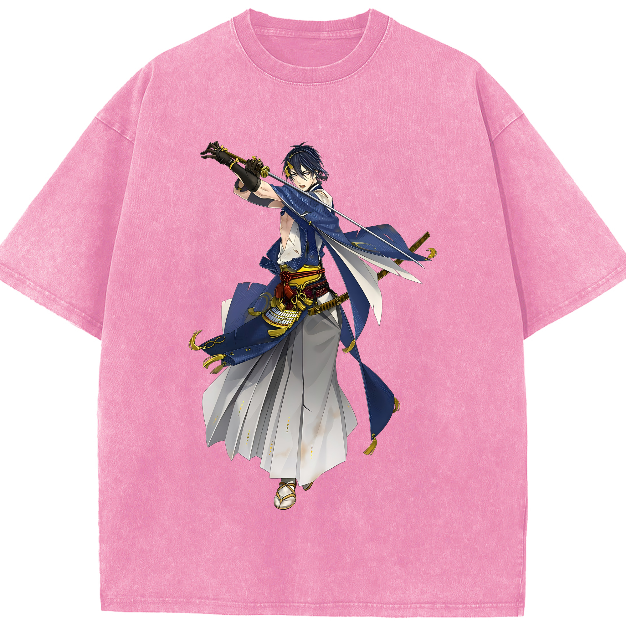 （画像用） 刀剣乱舞 Touken Ranbu 綿100% ヴィンテージ風 半袖Tシャツ（フロントプリント）